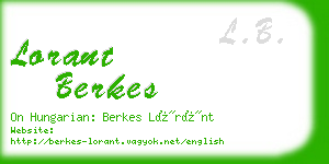 lorant berkes business card